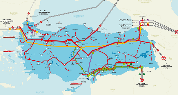 Turkish pipe lines